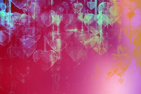Heart on Grange background Stock Photos