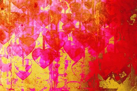 Heart on Grange background Stock Photos