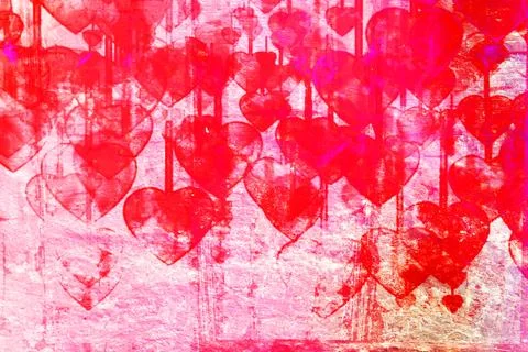 Heart on Grange background Stock Photos