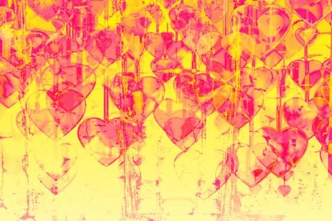 Heart on Grange background Stock Photos
