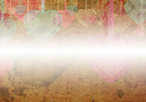 Heart on Grange background Stock Photos