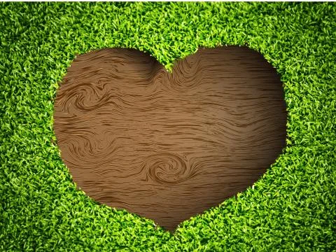 The heart of the grass Stock Illustration