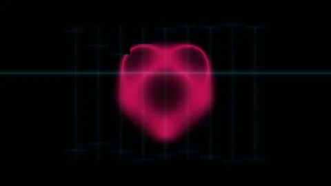 Heart Grid HUD Interface Elements Seamless Loop Stock Footage 341705972