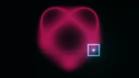 Heart Grid HUD Interface Elements Seamless Loop Stock Footage 341707617
