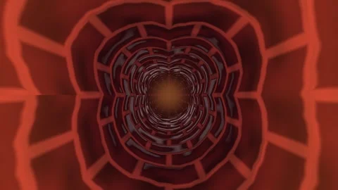 Heart Grid Tunnel Background Seamless Loop Stock Footage 342714259