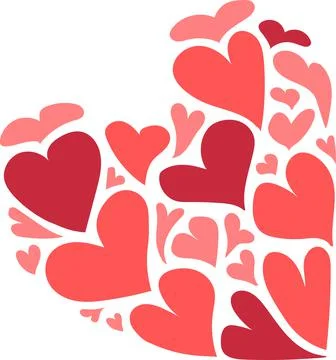 The heart is a group. Stock Illustration