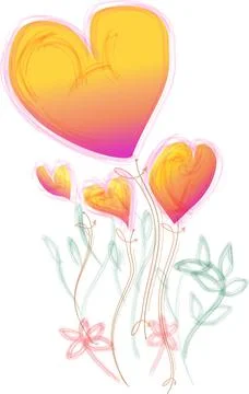 The heart is a group. Stock Illustration