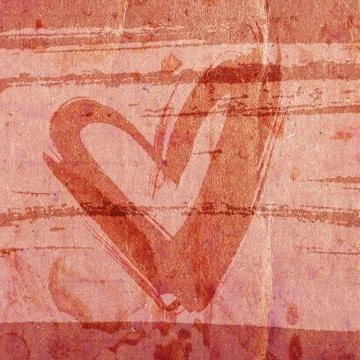 Heart on grunge background Stock Photos