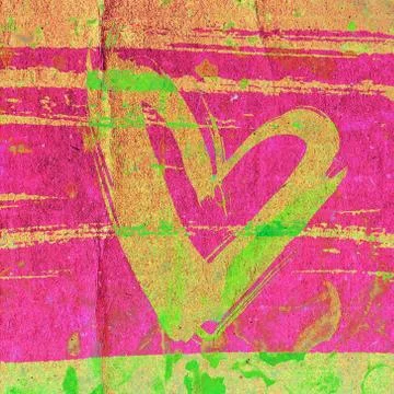 Heart on grunge background Stock Photos