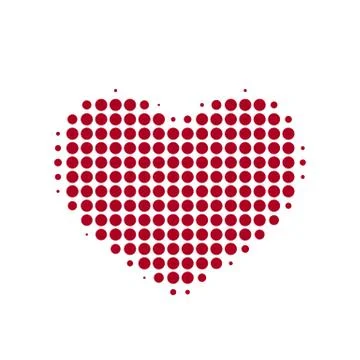 Heart halftone Stock Illustration