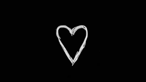 Heart - hand drawn scribble element (4K) 库存影片 151076919