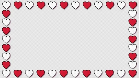 Heart hand drawn scribble frame with alpha channel. Stock Footage 262094727