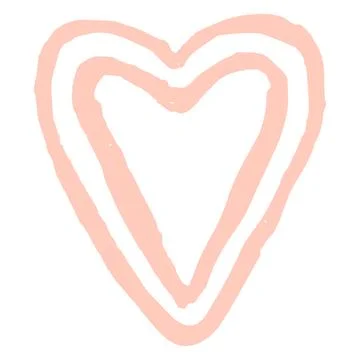 Heart Hand drawn vector illustration. Doodle hearts for Valentines day, Mothers Stock Illustration