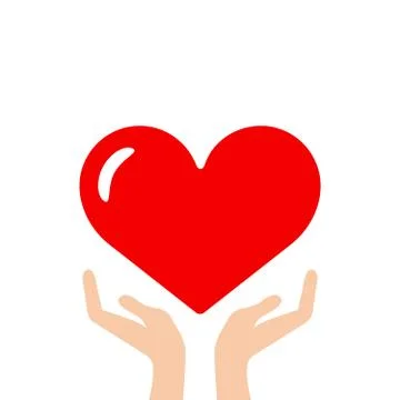 Heart in hand Icon Stock Illustration