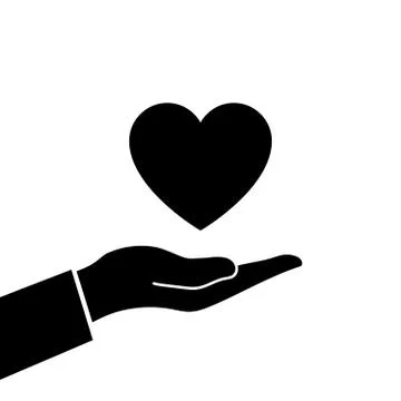 Heart in hand Stock Illustration