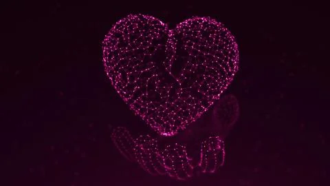 Heart on a hand Stock Illustration