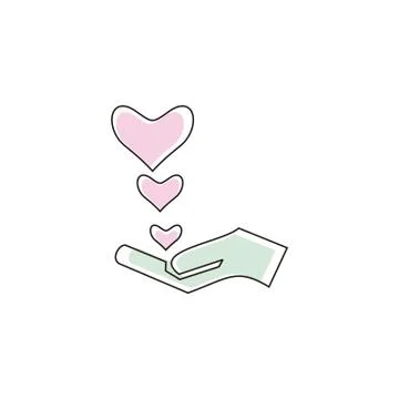 Heart in hand Stock Illustration