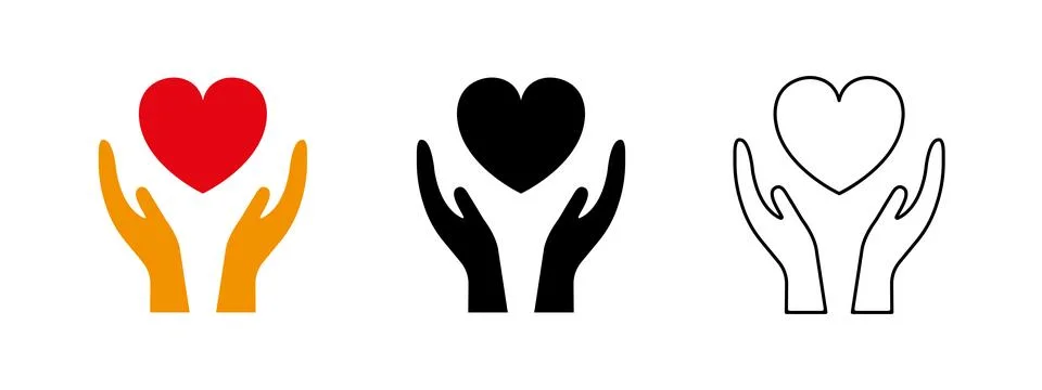 Heart in hand Illustrazione stock
