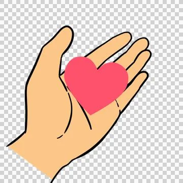Heart in hand 스톡 일러스트