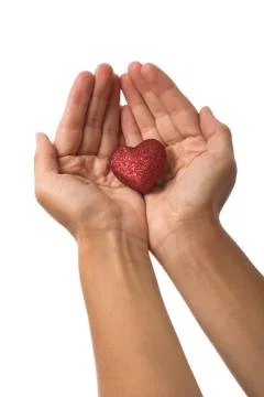 Heart  in hand Stock Photos