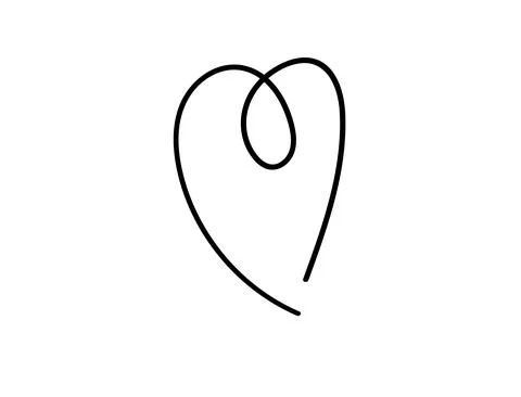 Heart handdraw doodle. vector element Stock Illustration