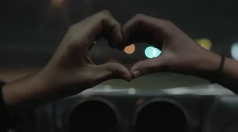 Heart Hands Car Stock Footage 10772693
