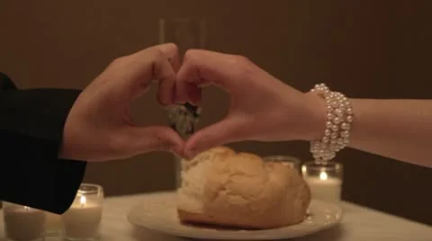 Heart Hands Communion Stock Footage 10772583