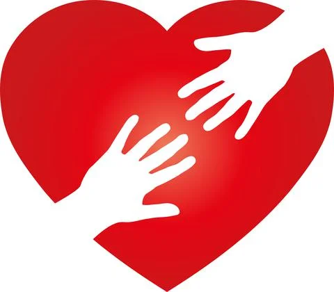Heart, hands, helper, logo Stock Illustration