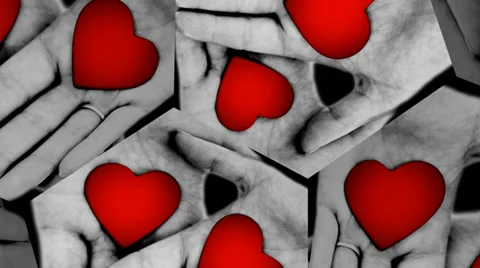 Heart Hands Hexagon 動画素材 34285814