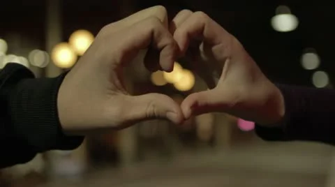 Heart Hands Night Stock Footage 10772841