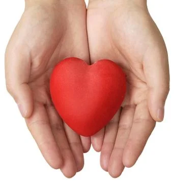 Heart in hands Stock Photos