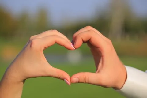 Heart of hands Foto stock