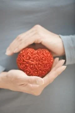 Heart in hands Stock Photos
