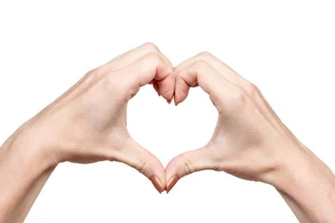 Heart from hands Stock Photos