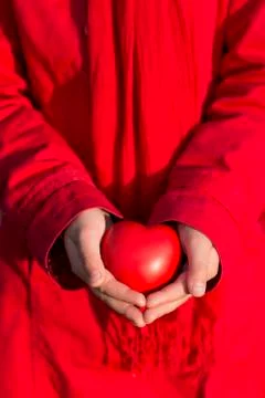 Heart in hands Stock Photos