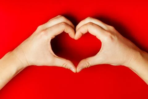 Heart of the hands Stock Photos