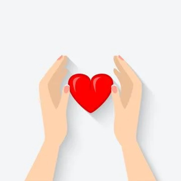 Heart in hands symbol Stock Illustration