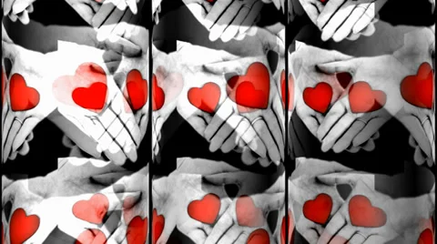 Heart Hands Tubes 2 Stock Footage 34286485