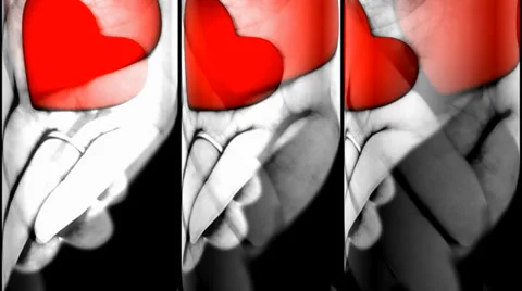 Heart Hands Tubes Stock Footage 34286559