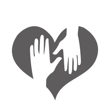 Heart with hands vector illustration Stock Illustration