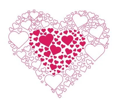 Heart in heart Illustrazione stock