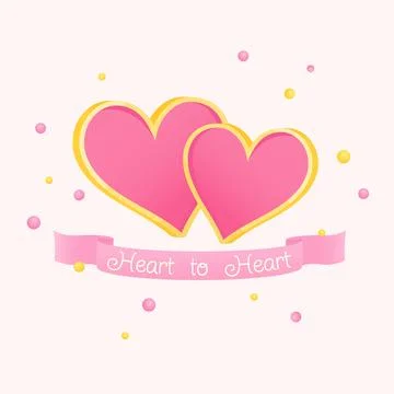 Heart to heart Stock Illustration