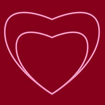 Heart with a heart inside. Stock Illustration