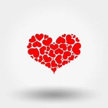 Heart of hearts. Icon. Vector. Flat. Stock Illustration
