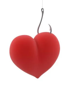 Heart on a hook Stock Illustration