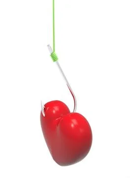 Heart on the hook Stock Illustration