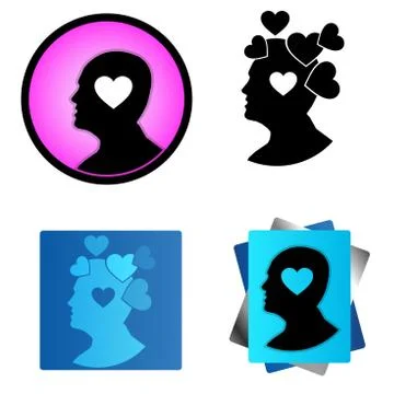 Heart of the human mind Stock Illustration