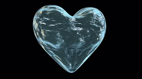 Heart of ice - black background Stock Footage 84995115