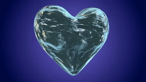 Heart of ice - blue background Stock Footage 84955510