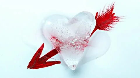 Heart of ice melts Stock Footage 22247027